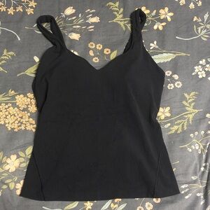 Lululemon Sweetheart Neckline Built in Bra Padded Tank Top in Black Size 8